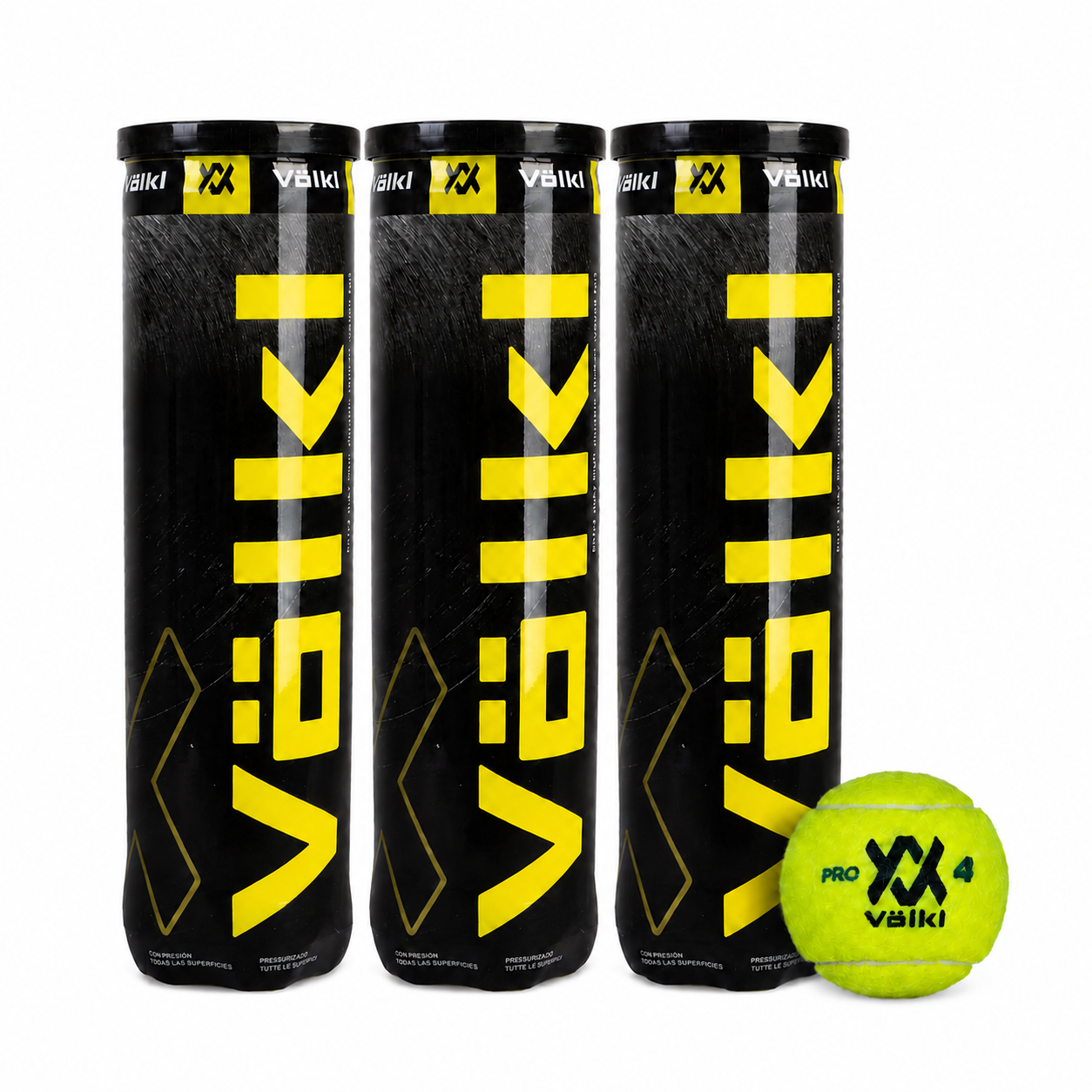Pack 3 tarros de pelotas Volkl Pro Ball (x4)