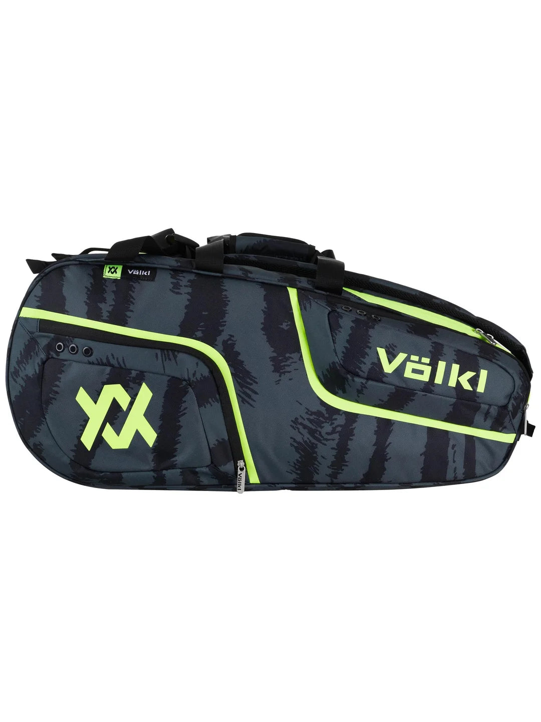 Bolso Zebra Mega Negro/ Amarillo Neón 9-12 Raquetas