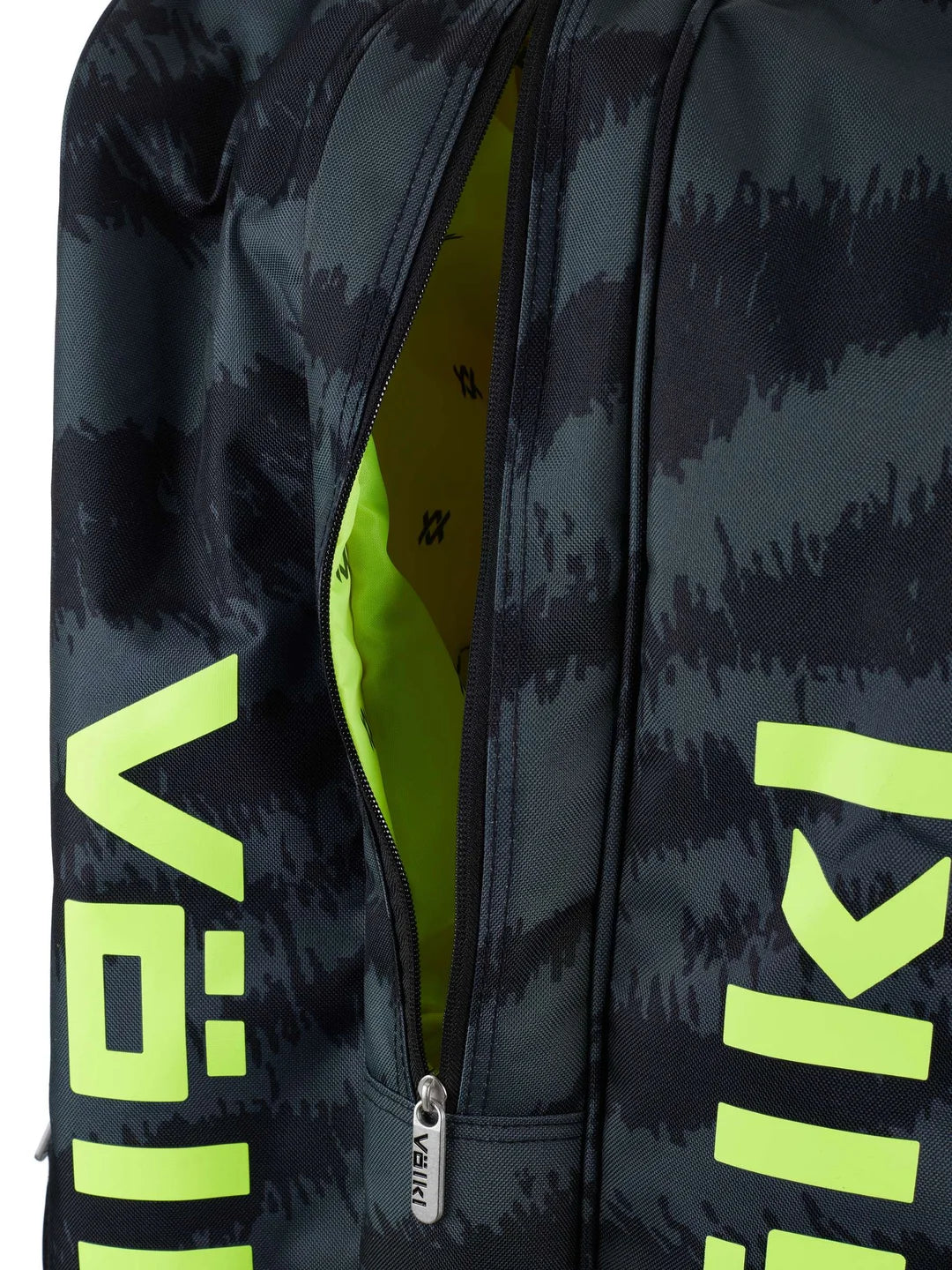 Bolso Zebra Mega Negro/ Amarillo Neón 9-12 Raquetas
